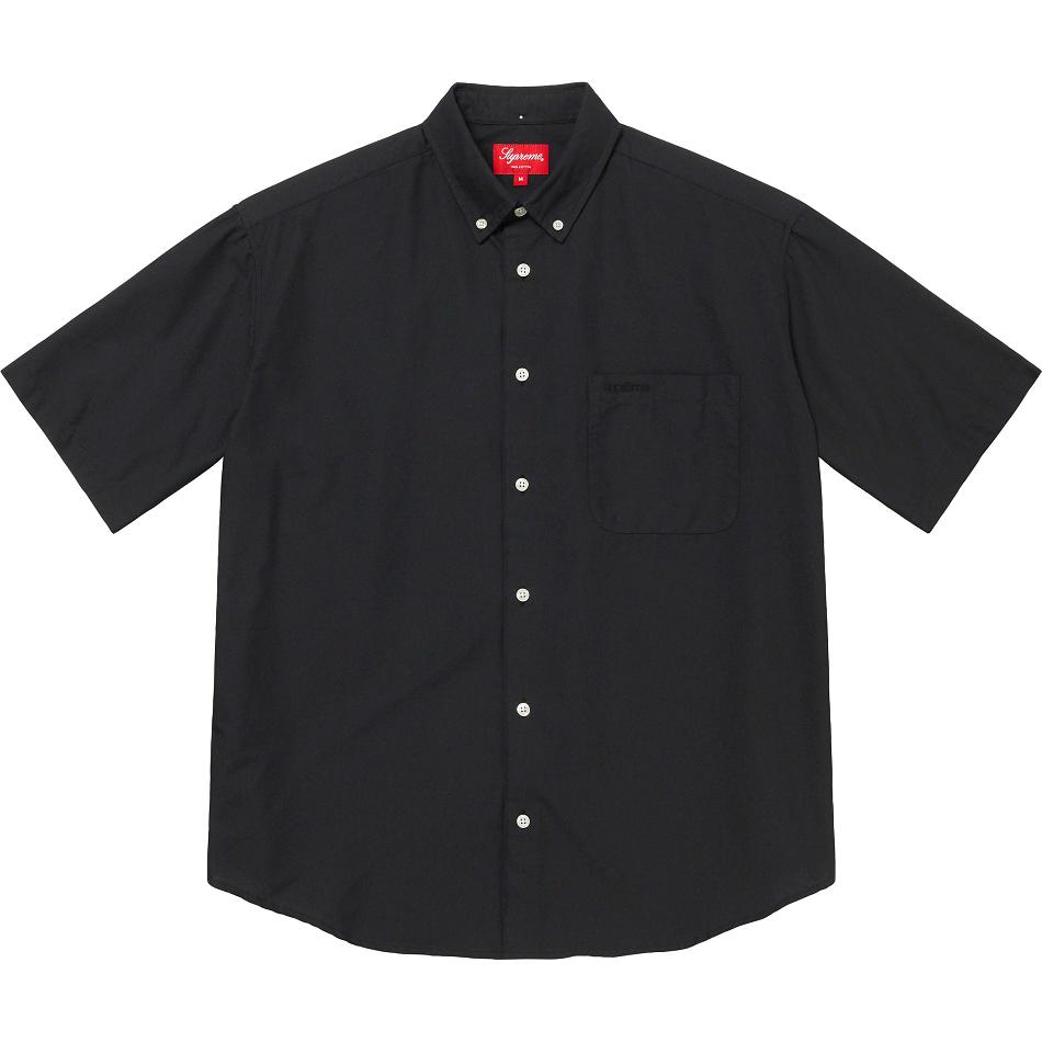 Camisas Supreme Loose Fit S/S Oxford Negras | AR207DN