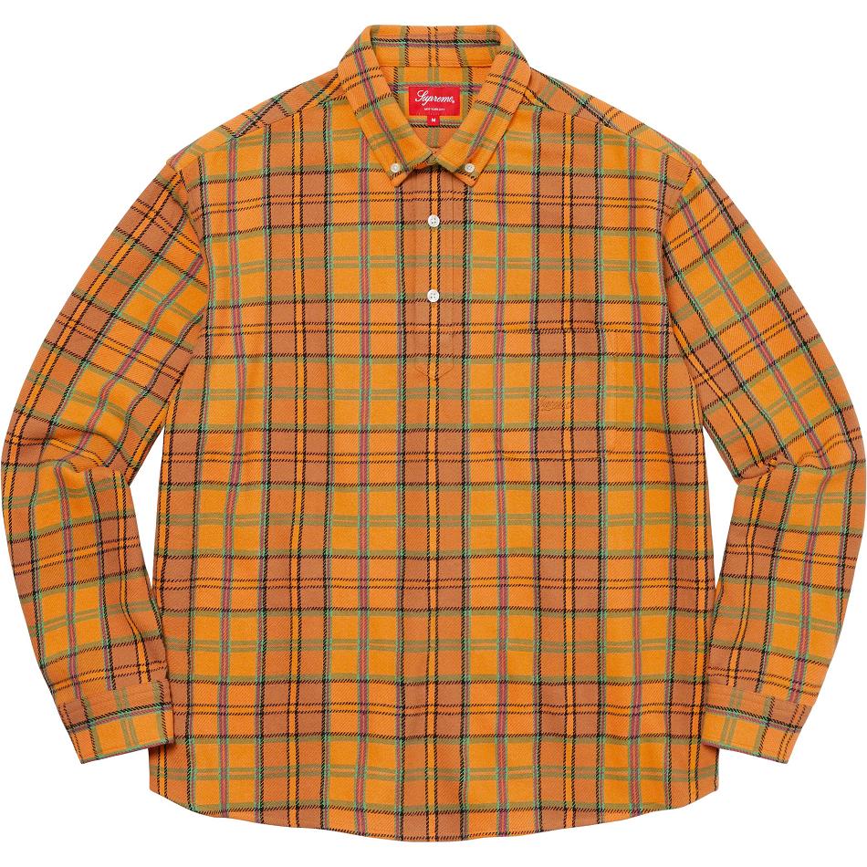 Camisas Supreme Pullover Plaid Flannel Doradas | AR214ZG