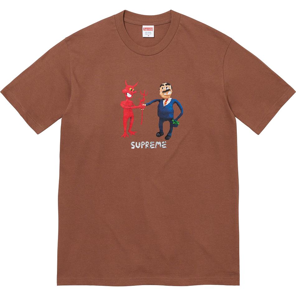 Camiseta Supreme Business Tee Marrones | AR376MA