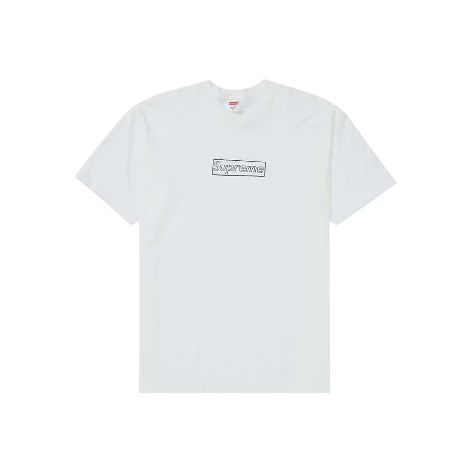 Camiseta Supreme Kaws Chalk Logo Blancas | AR394KI