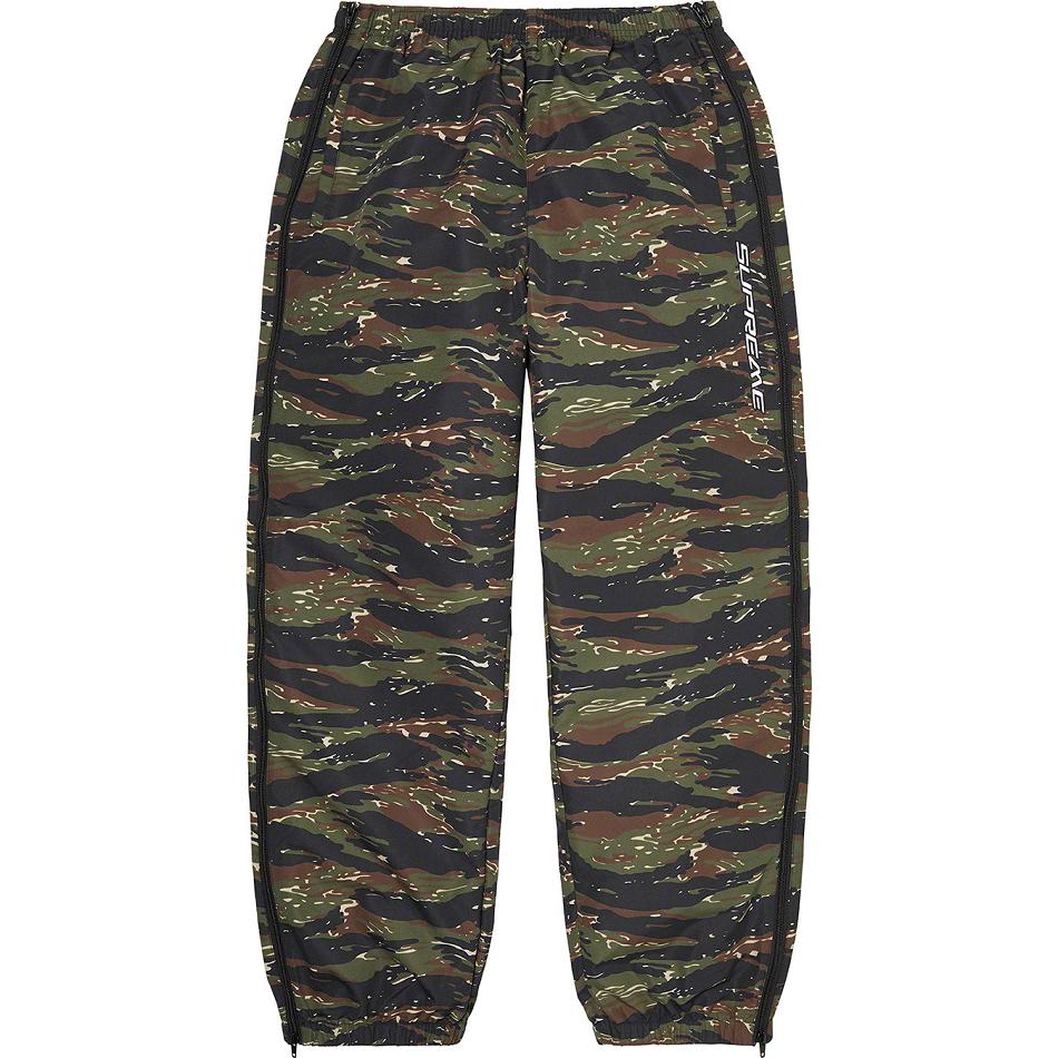 Pantalones Supreme Full Zip Baggy Warm Up Pant Verde Camuflaje | AR163XF