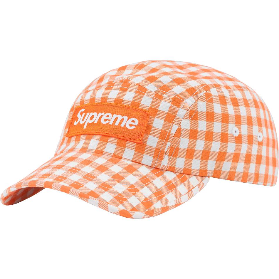 Sombreros Supreme Gingham Camp Cap Naranjas | AR473LH