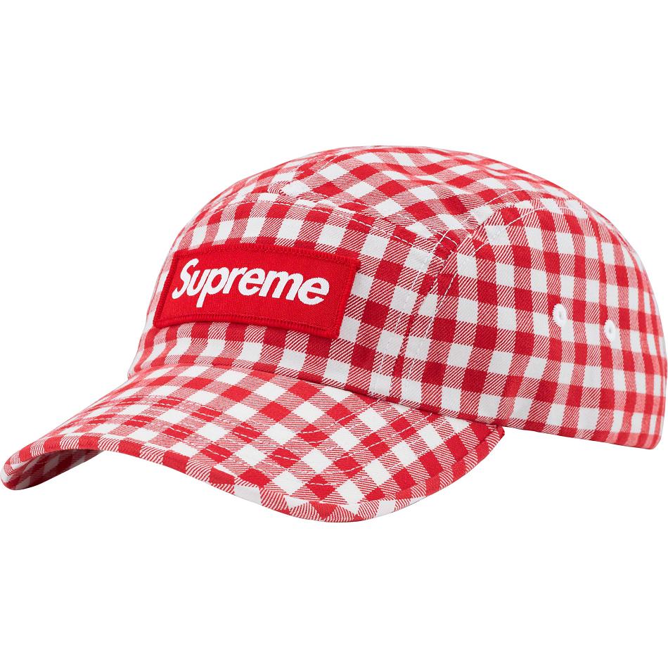 Sombreros Supreme Gingham Camp Cap Rojas | AR477VD