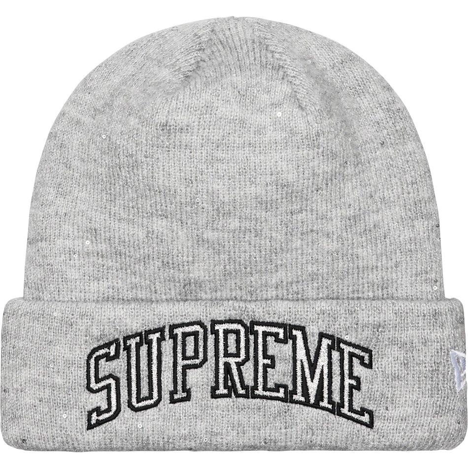 Sombreros Supreme New Era® Metallic Arc Beanie Gris | AR443GL