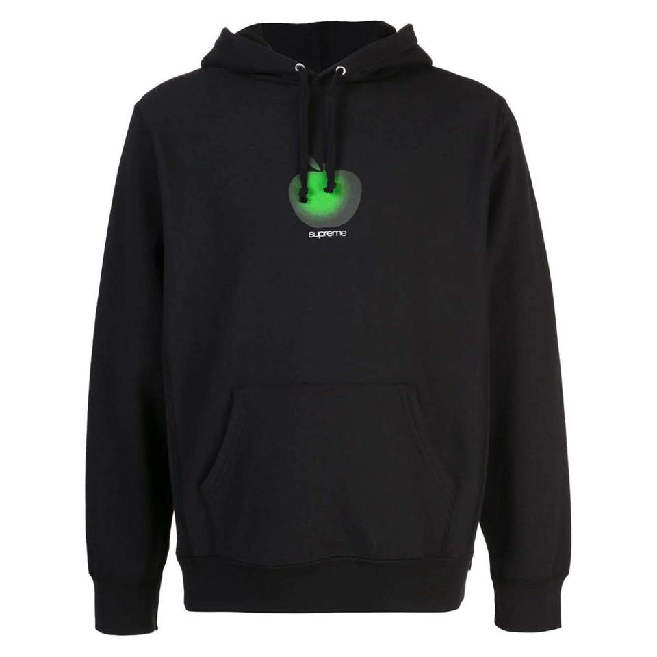 Sudadera Con Capucha Supreme Apple Logo Negras | AR101AP