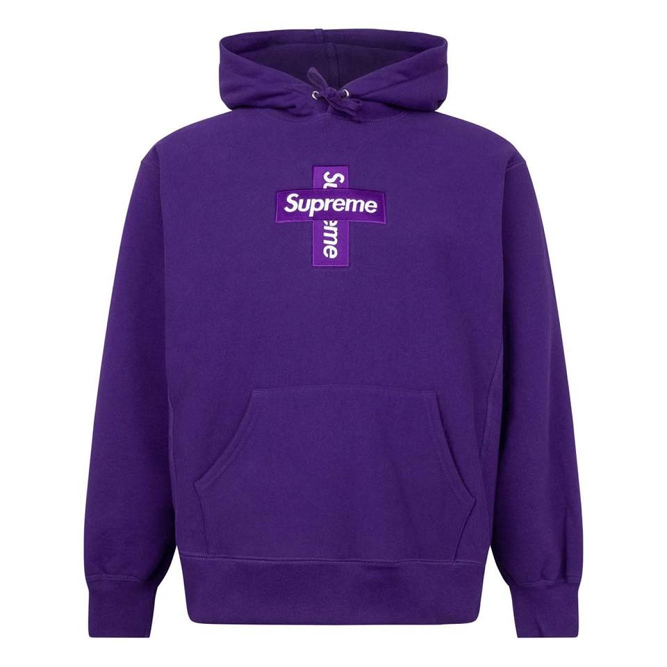 Sudadera Con Capucha Supreme Cross Box Logo Moradas | AR106HK