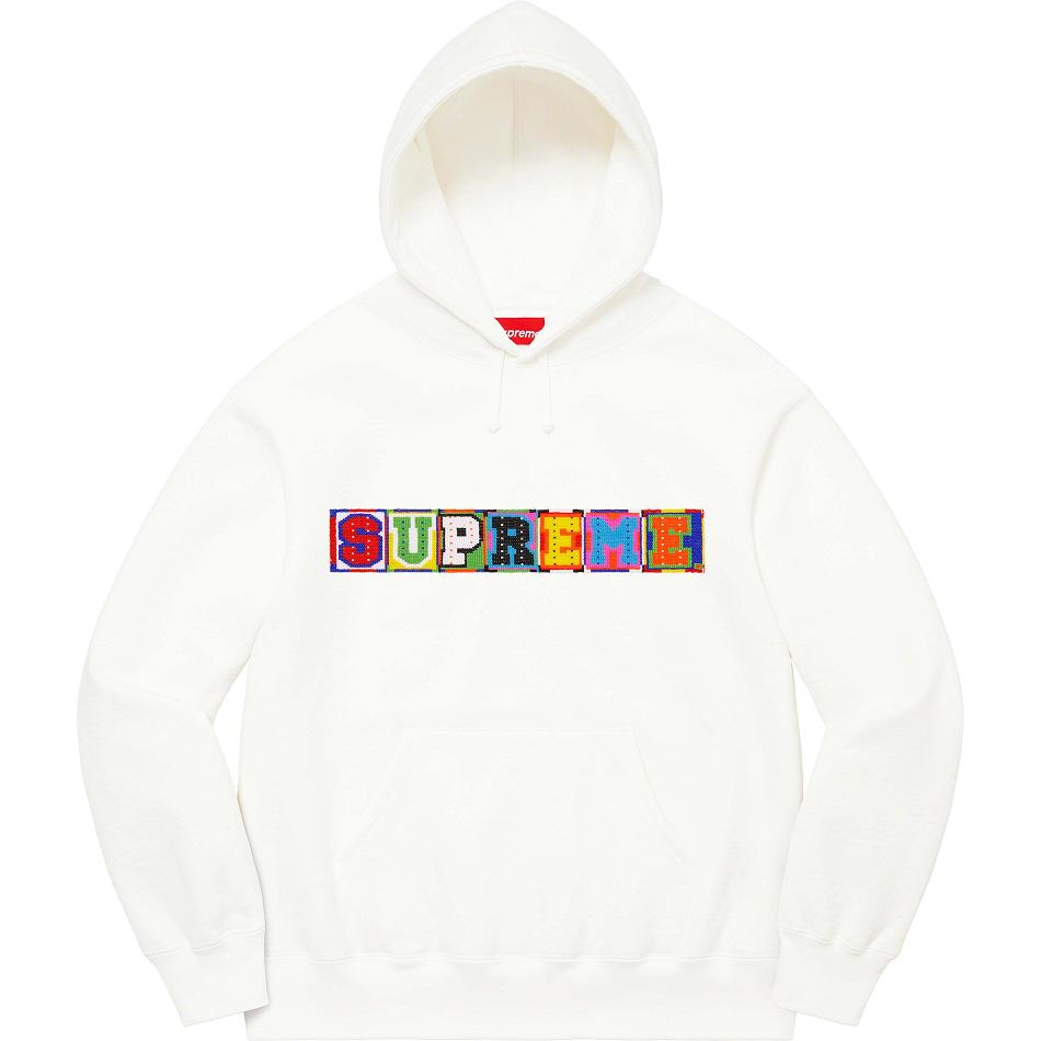 Sudaderas Supreme Beaded Encapuchado Blancas | AR319XF