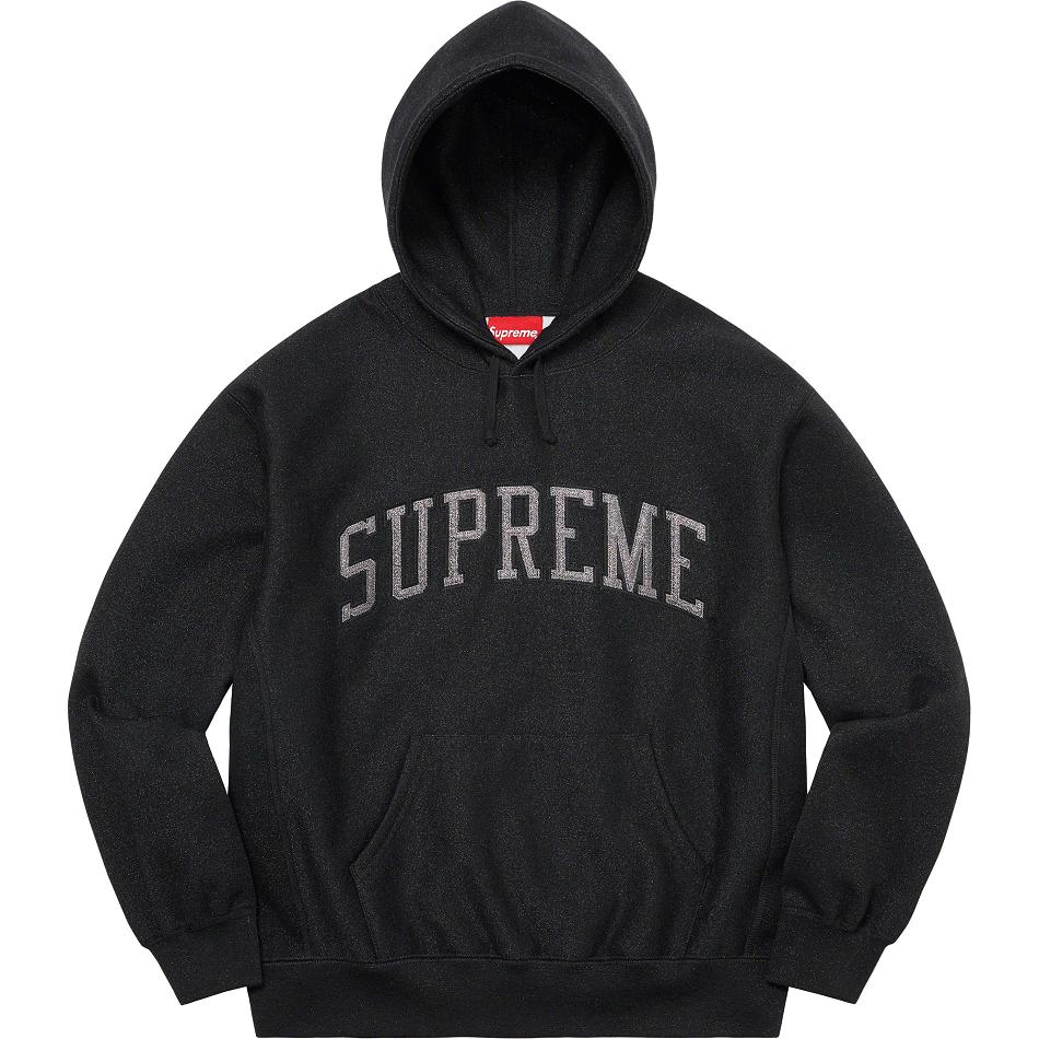 Sudaderas Supreme Glitter Arc Encapuchado Negras | AR293XF