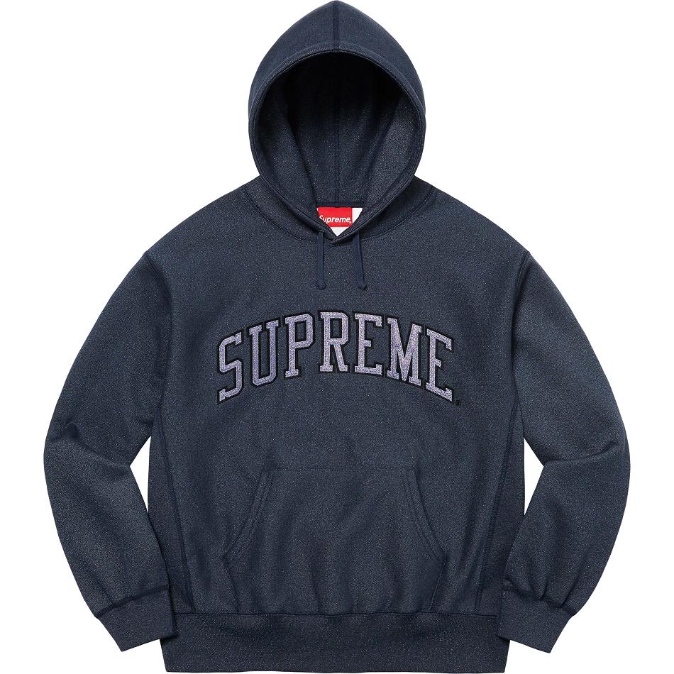 Sudaderas Supreme Glitter Arc Encapuchado Azul Marino | AR296BC