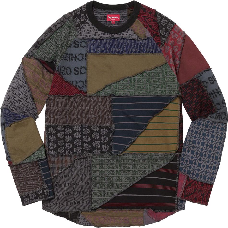 Suéteres Supreme Patchwork Jacquard L/S Top Negras Multicolor | AR266ZG