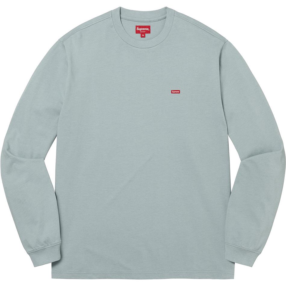 Suéteres Supreme Small Box L/S Tee Turquesa | AR246MA