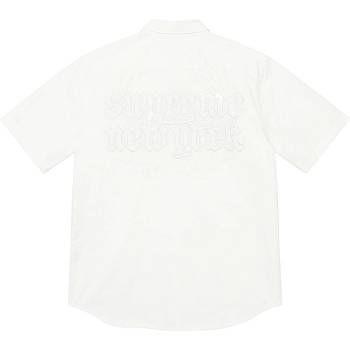 Camisas Supreme Croc Patch S/S Trabajo Blancas | AR205AP