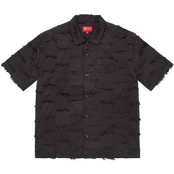 Camisas Supreme Patchwork S/S Negras | AR215XF