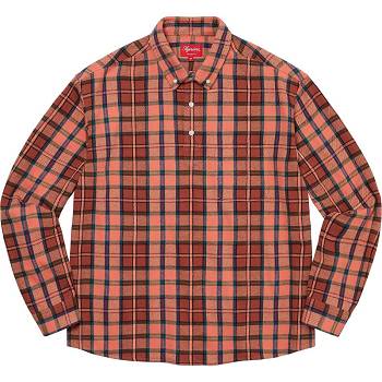 Camisas Supreme Pullover Plaid Flannel Rosas | AR213LH