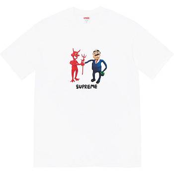 Camiseta Supreme Business Tee Blancas | AR374BC