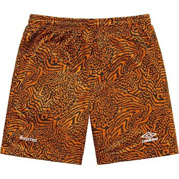 Pantalones Cortos Supreme Jacquard Animal Print Soccer Naranjas | AR232SO