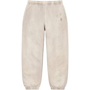 Pantalones Supreme Overdyed S Logo Sweatpant Beige | AR189XF