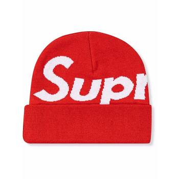 Sombreros Supreme Big Logo Beanie Rojas | AR478BC