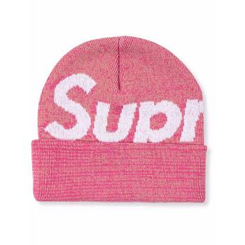 Sombreros Supreme Big Logo Beanie Rosas | AR479NB