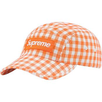 Sombreros Supreme Gingham Camp Cap Naranjas | AR473LH