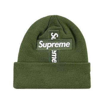 Sombreros Supreme New Era Cross Box-Logo Beanie Verde | AR482WY