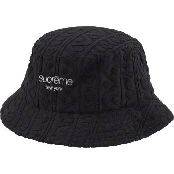 Sombreros Supreme Terry Pattern Crusher Negras | AR450CE