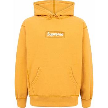 Sudadera Con Capucha Supreme Box Logo Amarillo | AR103DN