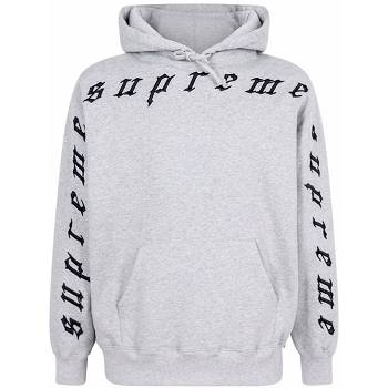 Sudadera Con Capucha Supreme Logo Gris | AR117QZ