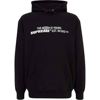 Sudadera Con Capucha Supreme The World Is Yours Printed Negras | AR128SO