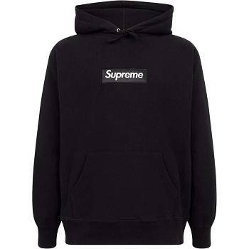 Sudadera Con Capucha Supreme White Logo Negras | AR130FM