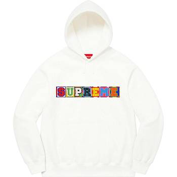 Sudaderas Supreme Beaded Encapuchado Blancas | AR319XF