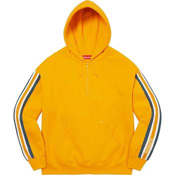 Sudaderas Supreme Half Zip Encapuchado Doradas | AR297NB