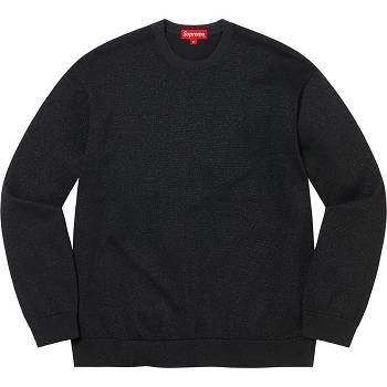 Suéteres Supreme Metallic L/S Top Negras | AR258SO